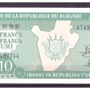 B-Burundi-10 Francs 1991