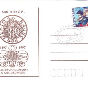 Ce-Poštový lístok-Rajec 600 rokov