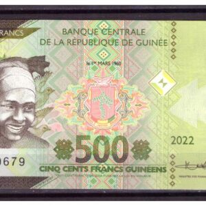 B-Guinea 500 Francs 2018,2022 UNC